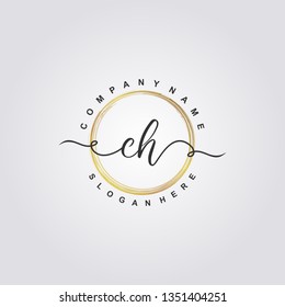 Initial CH handwriting logo