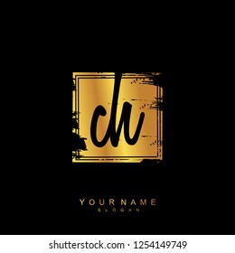 Initial CH handwriting logo vector