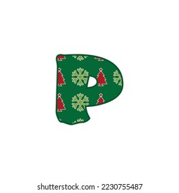 Initial Christmas Letter P Logo Designs. It will be suitable for which company or brand name start those letter.
