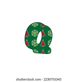 Initial Christmas Letter Q Logo Designs. It will be suitable for which company or brand name start those letter.