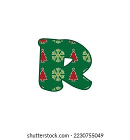 Initial Christmas Letter R Logo Designs. It will be suitable for which company or brand name start those letter.