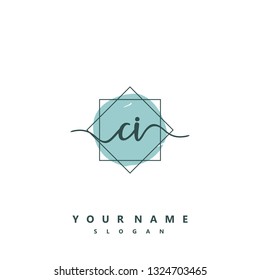 Initial CI handwriting logo