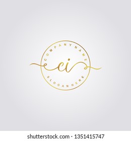 Initial CI handwriting logo