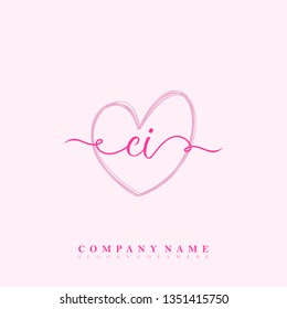 Initial CI handwriting logo
