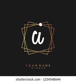 Initial CI handwriting logo vector