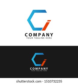 Initial CI Logo monogram design inspiration