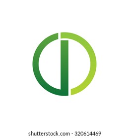 I initial circle company or IO OI logo green