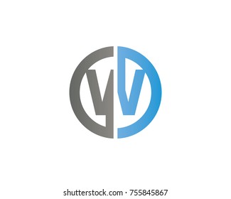 initial circle company logo W black