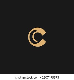 Plantilla de vectores de negocio de diseño de logotipo de letra Círculo C inicial. Letra de resumen creativa C icono de círculo