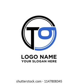 TO initial circle logo template vector