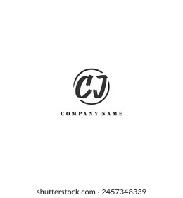 Identidad inicial de la tendencia de la compañía del logotipo del cepillo de CJ