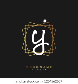 Initial CJ handwriting logo vector
