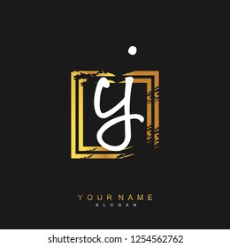 Initial CJ handwriting logo vector
