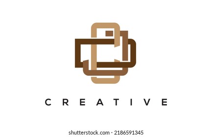 initial CJD, DJC letters Monogram Logo. Creative Modern CJD, DJC Letters icon vector Illustration.