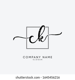 Monograma de belleza CK inicial y elegante diseño de logo, decorasi , logo manuscrito de firma inicial, boda, moda, tienda en línea , salón y botánica con plantillas creativas.