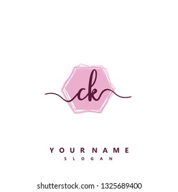 Initial CK handwriting logo