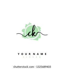 Initial CK handwriting logo