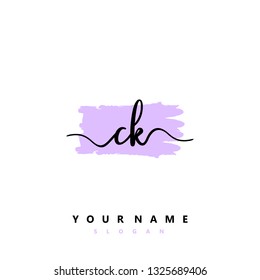 Initial CK handwriting logo