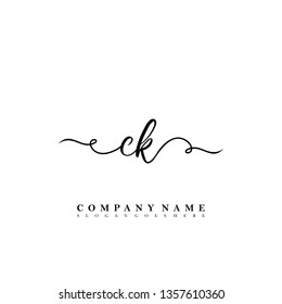 Initial CK handwriting logo