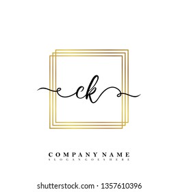 Initial CK handwriting logo