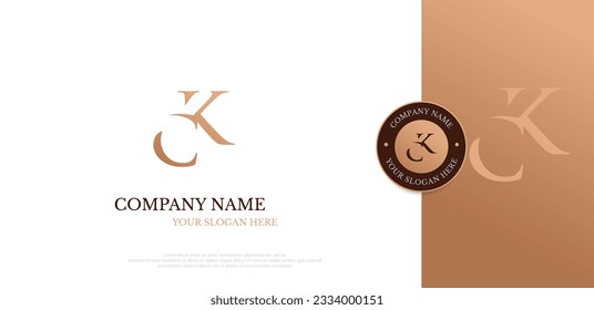 Initial CK Logo Design Vector