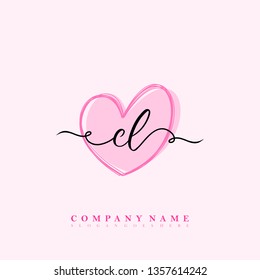 Initial CL handwriting logo