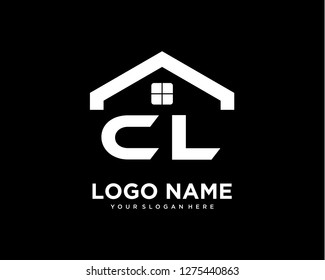 Initial CL home logo vector.