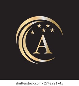 Initial Cleaning Logo combine with letter A vector template