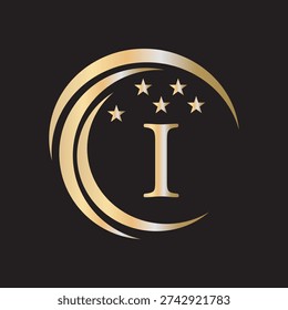 Initial Cleaning Logo combine with letter I vector template