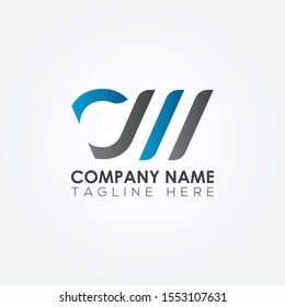 Initial CM & CW Letter logo vector template design. Linked Letter CM & CW Logo design.