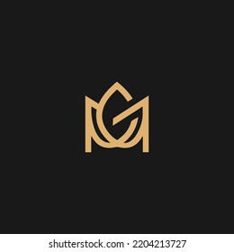 Initial CM Letter Logo With Creative Modern Business Typography Vector Template. CM Leaf Style Logo Icon