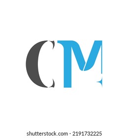Initial CM logo designed with Letter C and M in vector Design.
