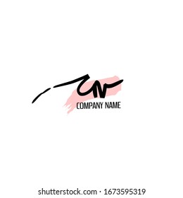 Monograma inicial de belleza Cn y diseño elegante de logotipo, logo de escritura a mano de firma inicial, boda, moda, floral y botánica con plantillas creativas