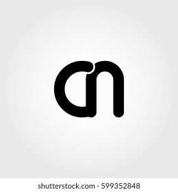 initial cn black business logo