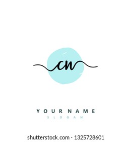 Initial CN handwriting logo