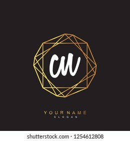 Initial CN handwriting logo vector
