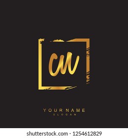 Initial CN handwriting logo vector