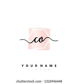 Initial CO handwriting logo