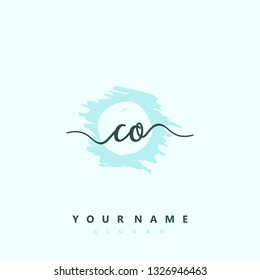 Initial CO handwriting logo