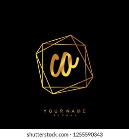 Initial CO handwriting logo vector