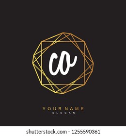 Initial CO handwriting logo vector Initial CO handwriting logo vector