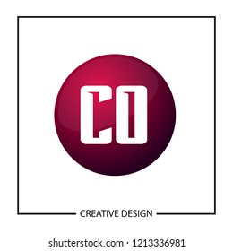 Initial CO Letter Logo Template Design
