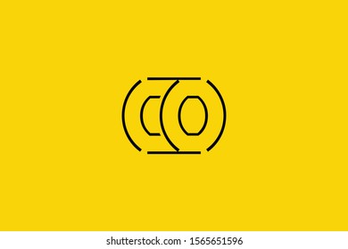 Initial CO OC Letter Logo Design Vector Template. Monogram and Creative Alphabet C O Letters icon Illustration.