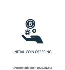 Initial Coin Offering icon. Simple element illustration. Initial Coin Offering symbol design from Cryptocurrency collection. Can be used in web and mobile.