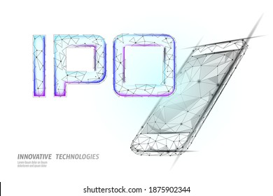 Moneda inicial que ofrece el concepto de tecnología de cartas IPO. Economía de finanzas empresariales de bajo diseño de políticas. El mercado de valores inicia acciones de oferta pública de banca. ilustración del vector del comercio por Internet
