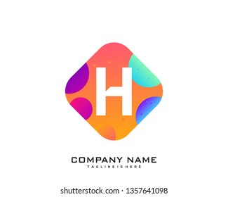 Initial Colorful Letter H Logo Template Stock Vector (Royalty Free ...