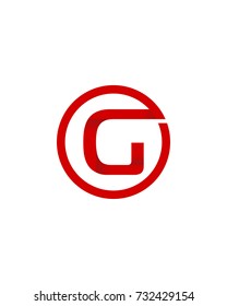  initial company circle G logo red