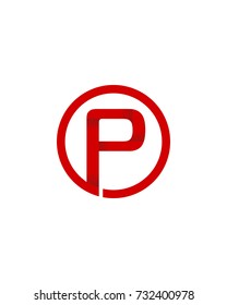  initial company circle P logo red