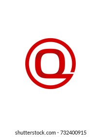  initial company circle Q logo red