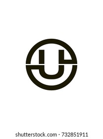 initial company circle U logo black